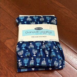 Blue Chanukah Leggings